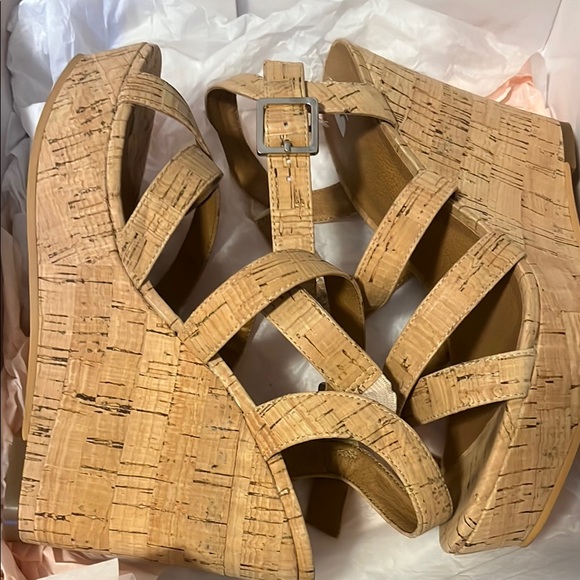 BP Beige Cork Wedges - Picture 3 of 3